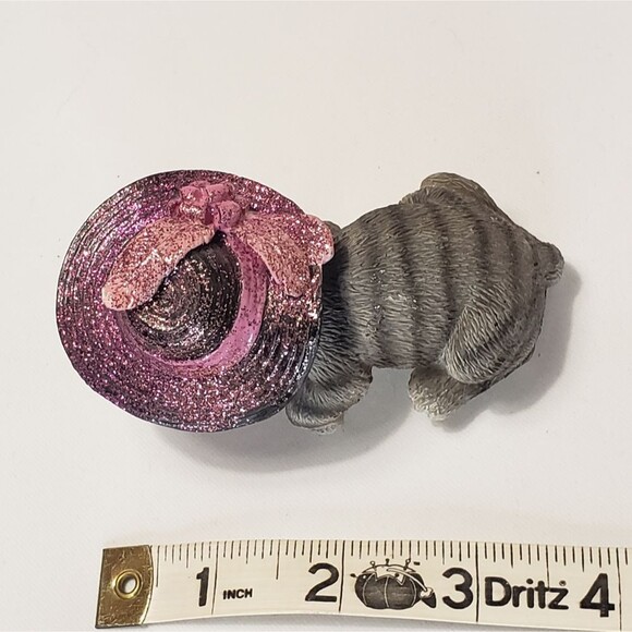 MSR Imports Inc Cat with Fancy Pink Hat Figurine Collectible - Picture 5 of 5